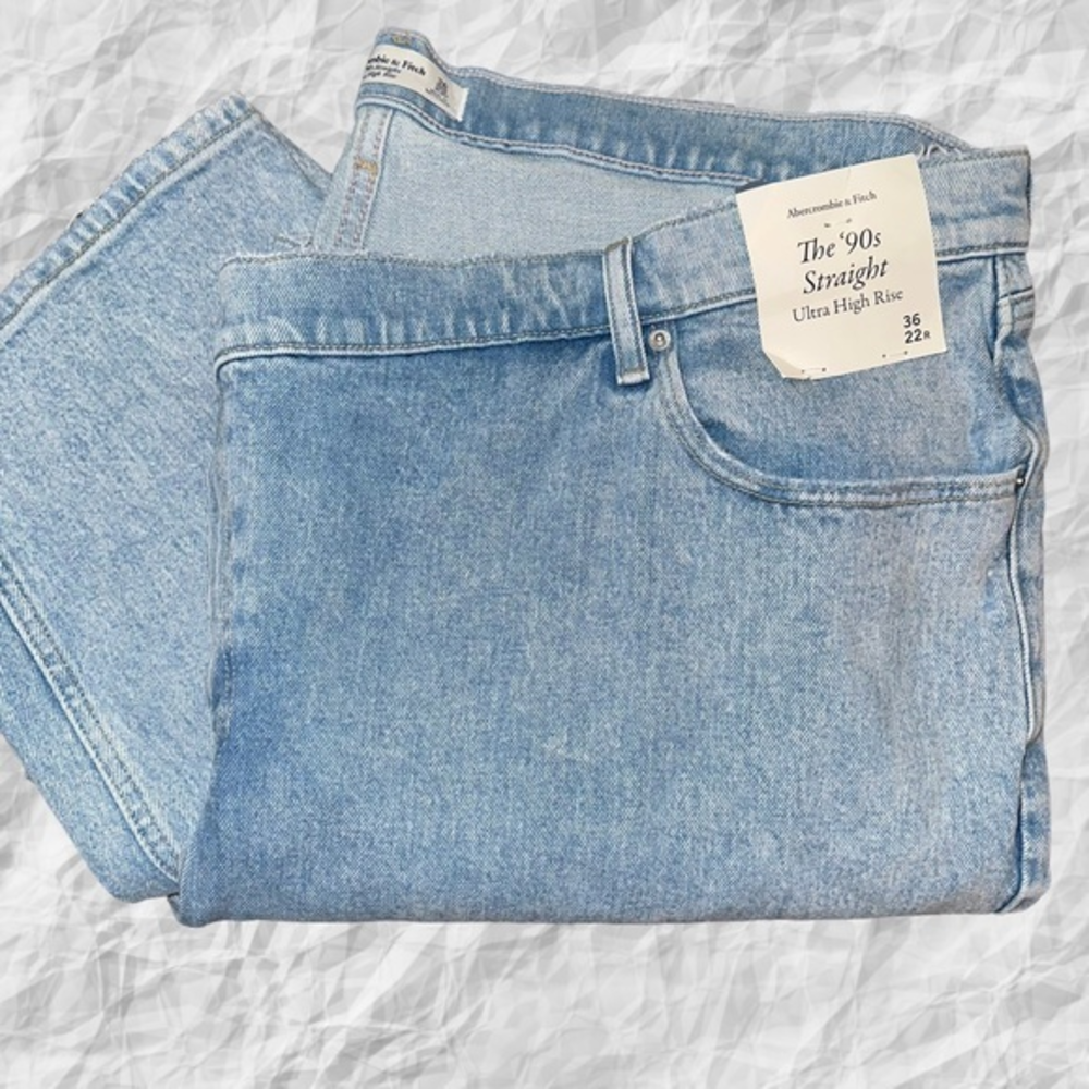 Abercrombie & Fitch 90’s Straight‎ 36R Ultra high Rise NWT 44X30.5